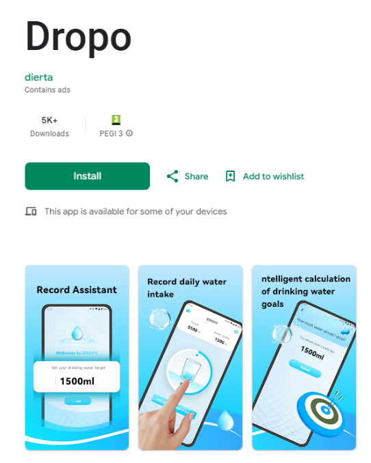 Supposedly just an app to control water intake.