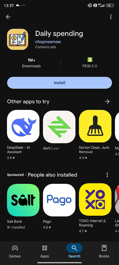 Figures 3 and 4: Digital household accounts or translation apps are also used to disguise malware.