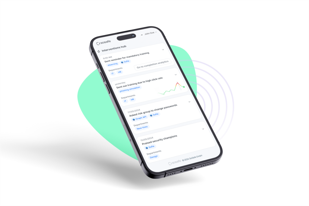 Human risk management - the next level of cyber security 4 Intervenstions HUB Mobile