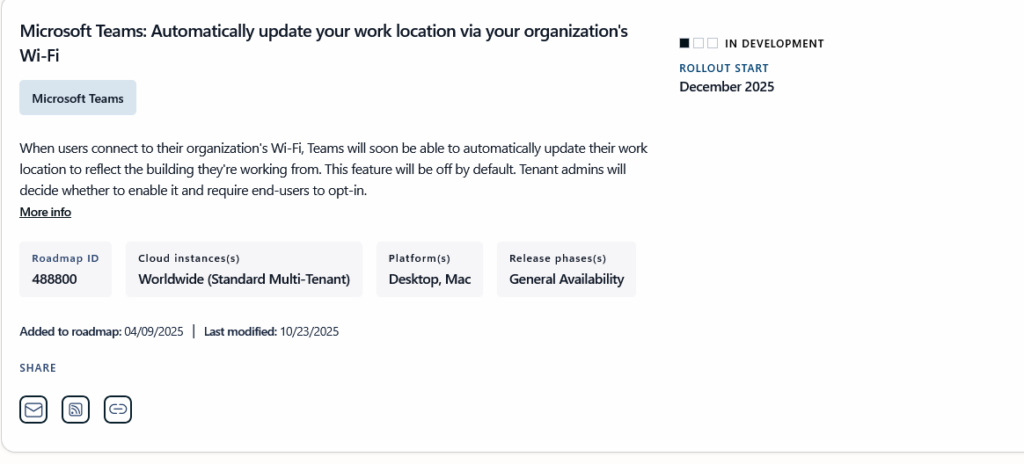 Screenshot 2025 10 27 at 10 30 16 Microsoft 365 Roadmap Microsoft 365