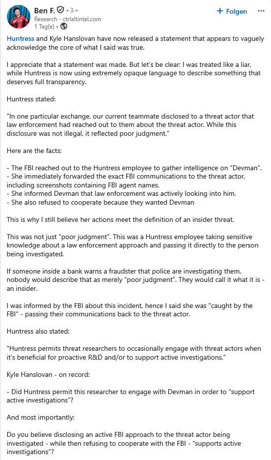 Ben F. Screenshot (Source: LinkedIn)